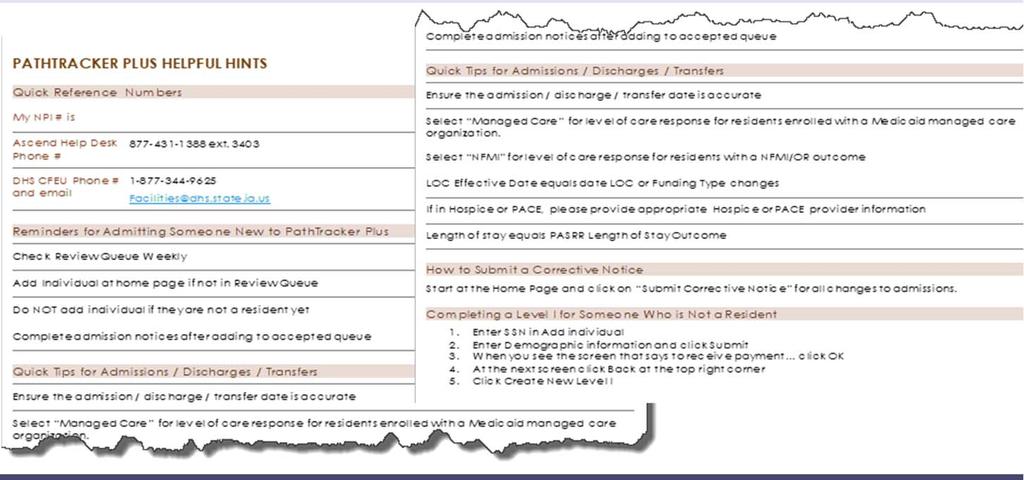 Quick Tip Sheets for PathTracker Plus 37 2019 Ascend, A MAXIMUS Company. All rights reserved.