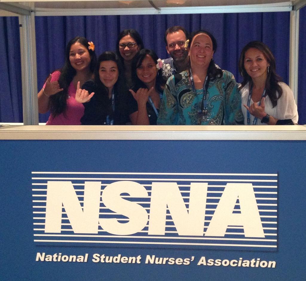 End of Spring 2014 Nursing Highlights Student Nurses Association Travels to Nashville; HI Chapter Takes Home Two Awards In January 2014, UH Manoa Nursing joined with Hawaii Pacific University and