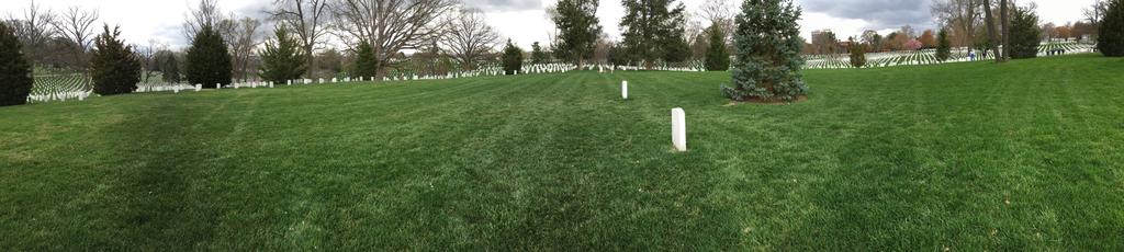 Pershing Gravesite Section 34 PROS: Ample parking for buses nearby Large open space for ceremony Located near drop off for Tour Trams Pershing