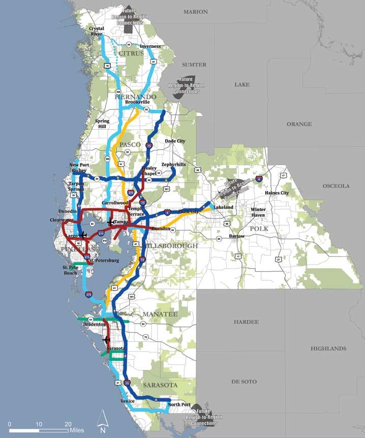 Long-Term Regional Network (2050) Shows What Our Future Can Be What the Long-Term Regional Network Includes: Short-Distance Rail - Probably light rail, to connect regional anchors.
