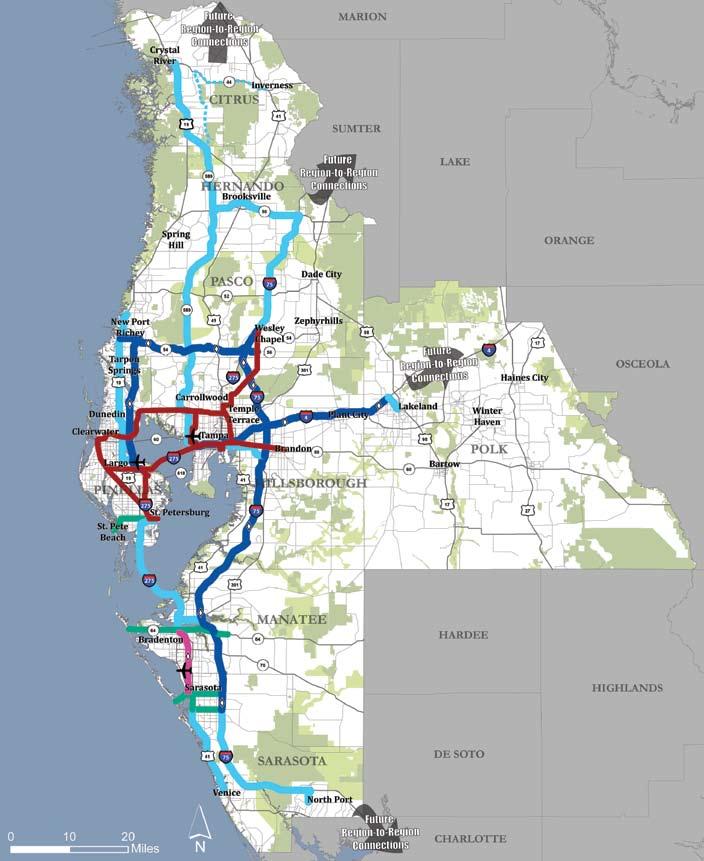 Mid-Term Regional Network (2035) Focuses on Where We Should Begin What the Mid-Term Regional Network Includes: Short-Distance Rail - Probably light rail, to connect regional anchors.