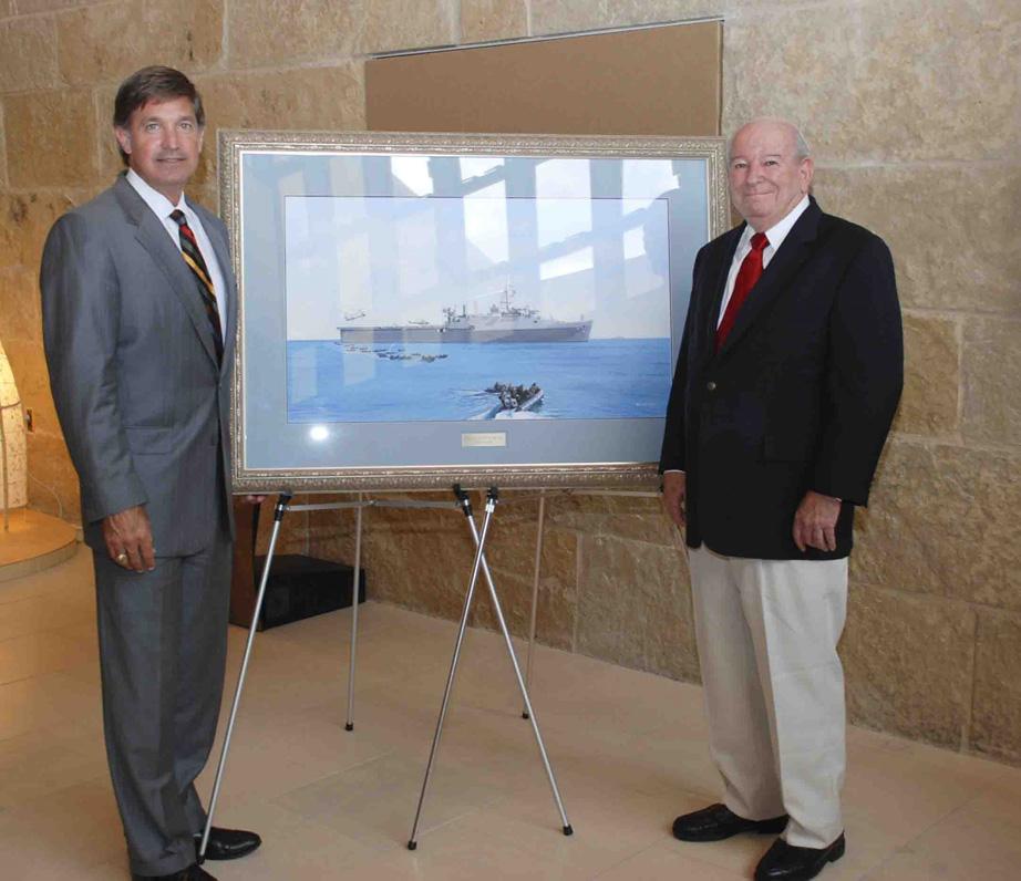 impressive new City Hall on the afternoon of 20 August to join with Mayor Will Wynn and City Manger Toby Futrell in honoring USS Austin (LPD-4), our city's namesake ship.