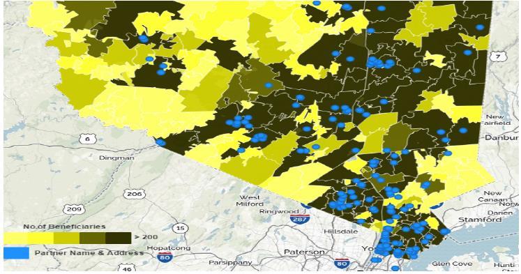 Clinical and community-based network development Hudson Valley region expansion Used geo-analytics to identify networks gaps aligned with needs of our targeted