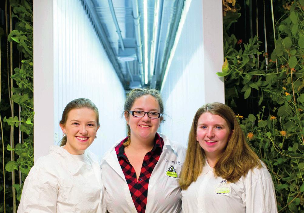 Through the Hannaford Foundation s gift of a 320-square-foot freight farm in 2017, the College took the first step in hydroponic growing using a vertical system.