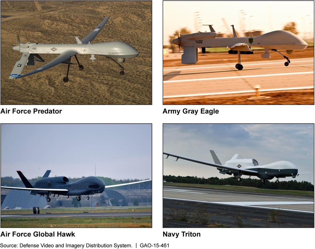 Force s Predator and the Army s Gray Eagle and acknowledged similarities between the Air Force s Global Hawk and the Navy s Triton (see Fig. 1).