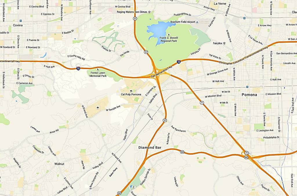 LOCATION DETAILS MAP OF POMONA AND THE