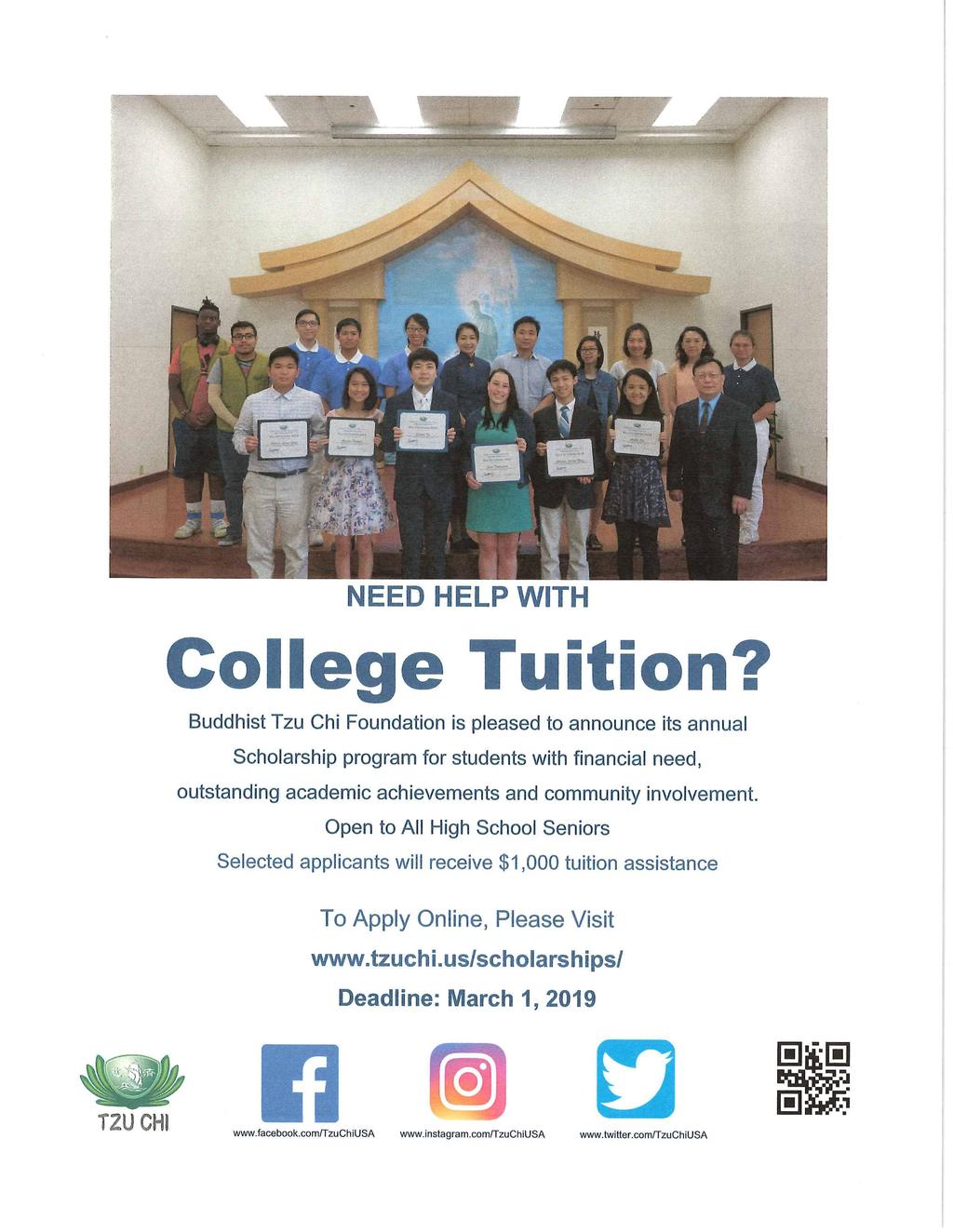 NEED HELP WITH College Tuition?