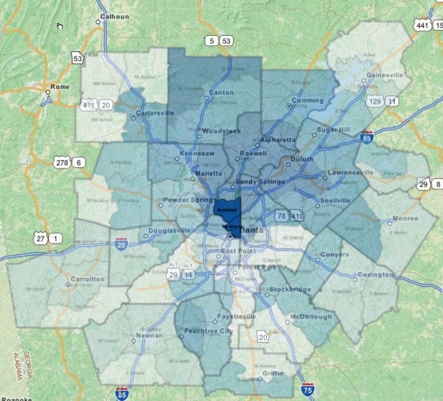 Professional, Science & Technical Jobs, 2012: Buckhead and Midtown Have Heaviest Concentration of Jobs in the Professional, Science & Technical Sector Almost 17 percent of all jobs in the Buckhead