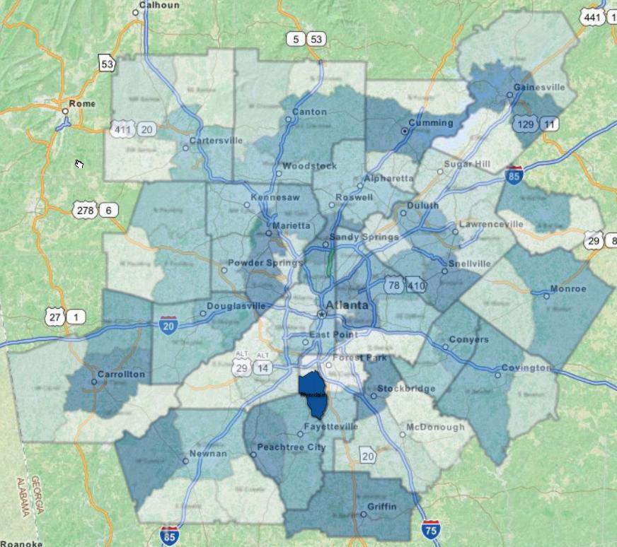 Health Care & Social Assistance, 2012: Riverdale Superdistrict has Heaviest Concentration of Jobs in the Health Care & Social Assistance Sector Bolstered by the Southern Regional Medical Center, the