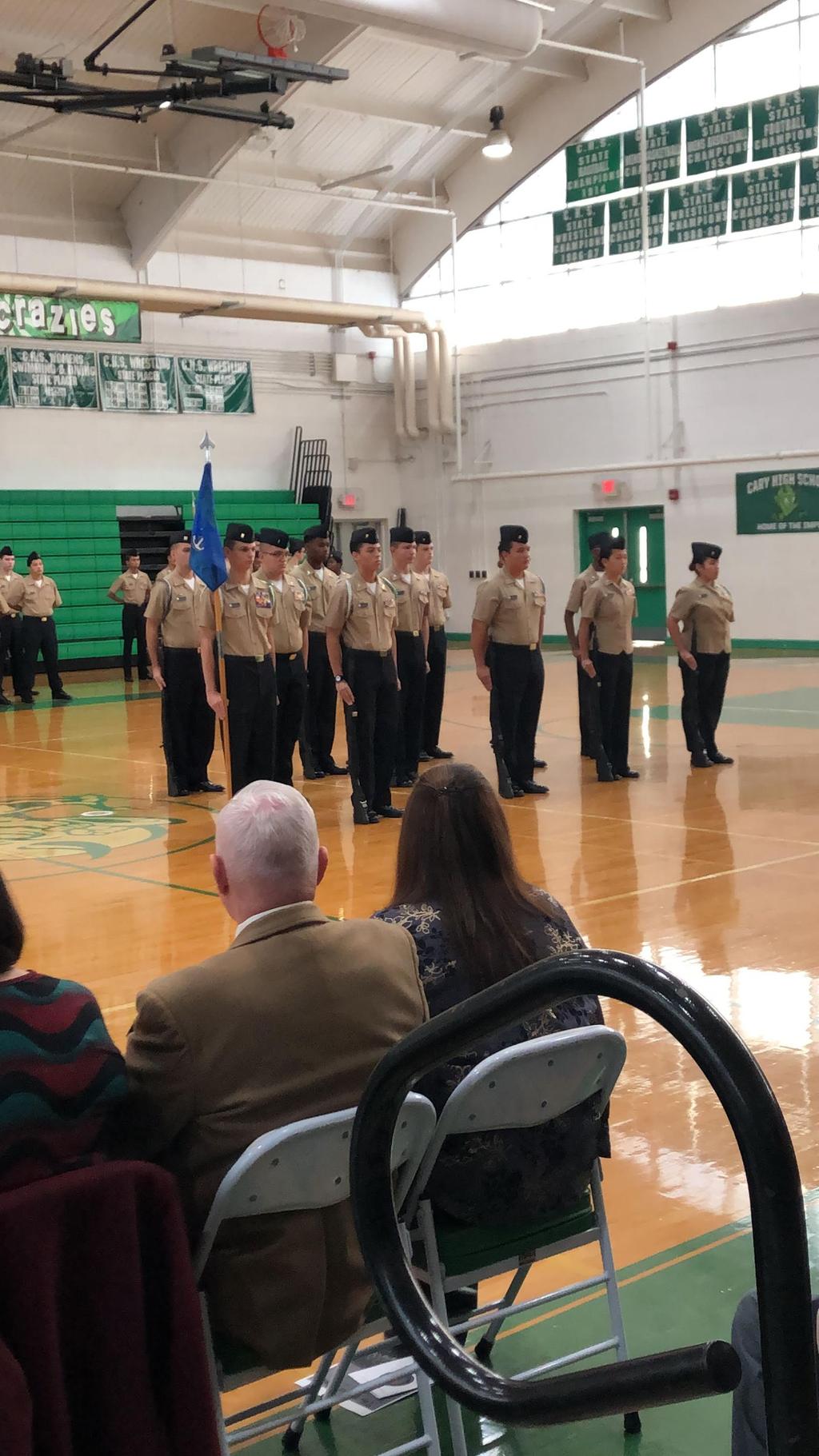 Cary High School s NJROTC Unit has received the Distinguished Unit Award for the past 18 years in a row.