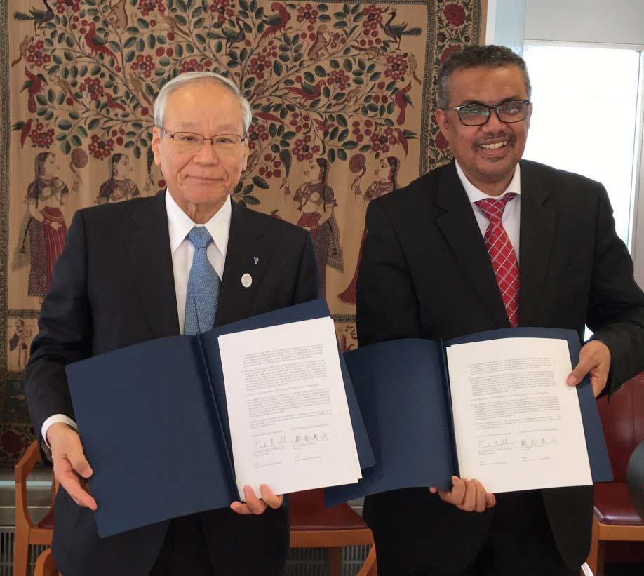 MOU between WMA and WHO on UHC and Emergency Disaster Preparedness Geneva, Switzerland, April 5, 2018
