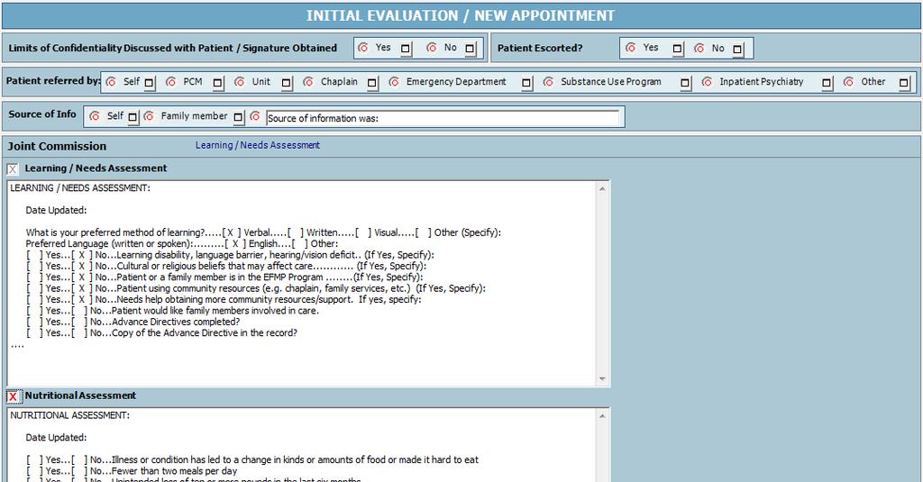 Screening Tab Visit the TSWF website for training/educational materials and updates. Access any TSWF form from the Navigator via this link. This ribbon is where BHDP data can be copied and pasted.
