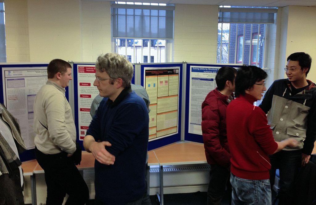 Cardiff University research students, authors of the posters, and their guest