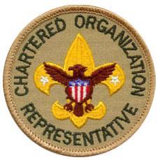 CHARTERED ORGANIZATION REPRESENTATIVE Member of the chartered organization who serves as a liaison between the troop and the organization, and the organization and the BSA local council.
