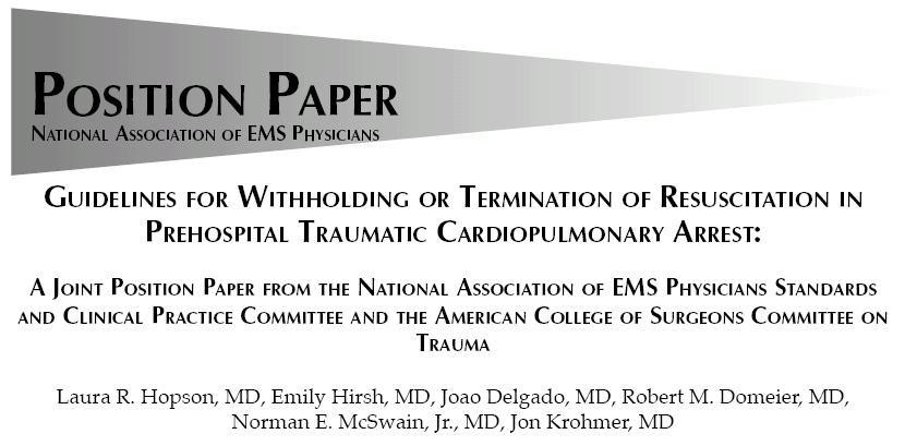 Traumatic CA ToR Resources