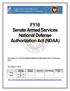 FY16 Senate Armed Services National Defense Authorization Act (NDAA)