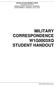 MILITARY CORRESPONDENCE W1G0003XQ STUDENT HANDOUT