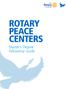 ROTARY PEACE CENTERS. Master s Degree Fellowship Guide
