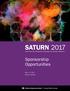SATURN Sponsorship Opportunities. 13th Annual SEI Architecture Technology User Network Conference. May 1 4, 2017 Denver, Colorado
