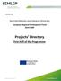 European Regional Development Fund Projects Directory First Half of the Programme
