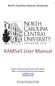 North Carolina Central University. RAMSeS User Manual