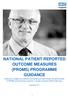 NATIONAL PATIENT REPORTED OUTCOME MEASURES (PROMS) PROGRAMME GUIDANCE