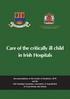 Care of the critically ill child in Irish Hospitals