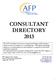 CONSULTANT DIRECTORY 2013