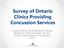 Survey of Ontario Clinics Providing Concussion Services