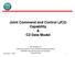 Joint Command and Control (JC2) Capability & C2 Data Model