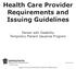 Health Care Provider Requirements and Issuing Guidelines
