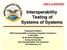 Interoperability Testing of Systems of Systems