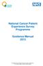 National Cancer Patient Experience Survey Programme Guidance Manual 2015