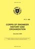 CORPS OF ENGINEER HISTORY AND ORGANIZATION