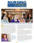 NURSING NURSING. matters MAKING A DIFFERENCE IN HEALTH CARE
