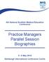 Practice Managers Parallel Session Biographies