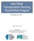 Lake Tahoe Transportation Planning Overall Work Program