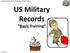 US Military Records. Basic Training. 21 October 2017