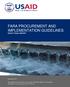 FARA PROCUREMENT AND IMPLEMENTATION GUIDELINES DRAFT FINAL REPORT