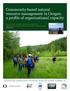 Community-based natural resource management in Oregon: a profile of organizational capacity