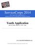 ServiceCorps Youth Application Due by Friday, March 21, pm