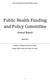 Public Health Funding and Policy Committee