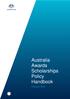 Australia Awards Scholarships Policy Handbook