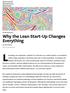 ENTREPRENEURSHIP Why the Lean Start-Up Changes Everything
