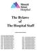 The Bylaws of The Hospital Staff