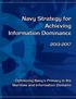 navy strategy For AChIevIng InFormAtIon dominance navy strategy For AChIevIng InFormAtIon dominance Foreword