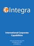 Integra. International Corporate Capabilities th Street NW, Suite 555W, Washington, DC, Tel (202)