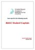 Term report for the following reports: MASC Student Captain