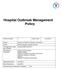 Hospital Outbreak Management Policy