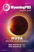 August program guide NOVA ECLIPSE OVER AMERICA. MON, AUGUST 21-8pm WED, AUGUST 23-7pm. Volume 32 Number 8